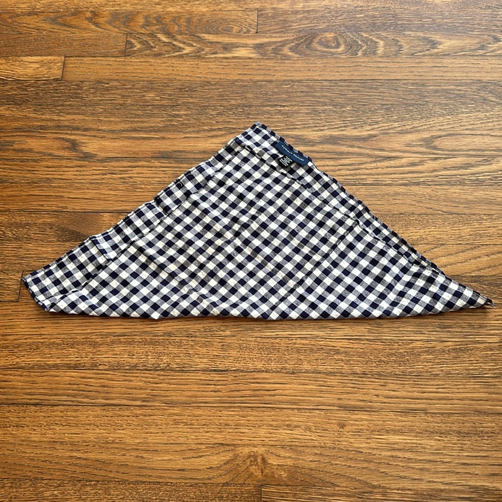 Tommy Hilfiger Blue & White Gingham Check Cotton Handkerchief